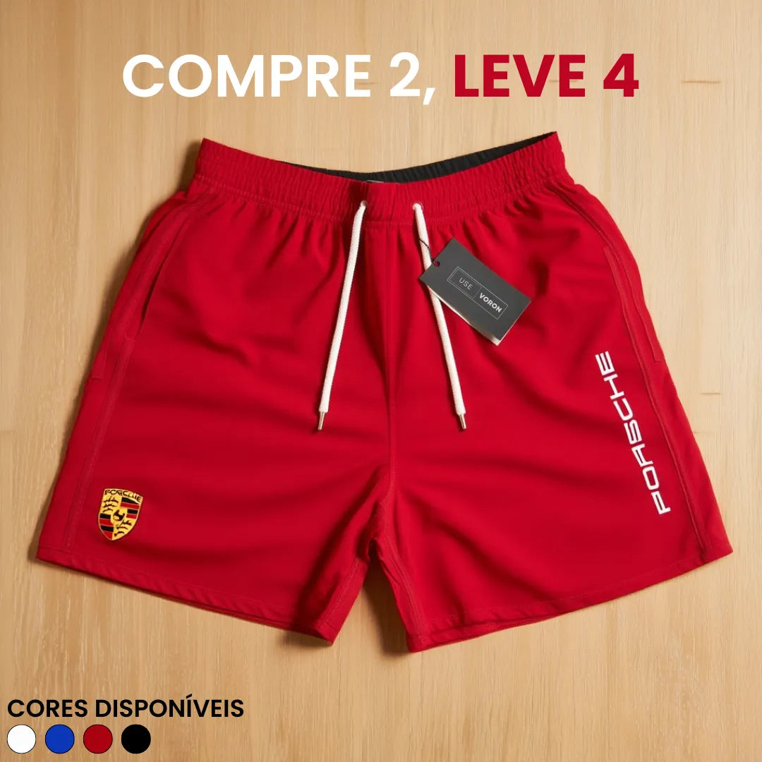 Kit 4 Shorts Porsche Premium Fit (COMPRE 2 LEVE 4)