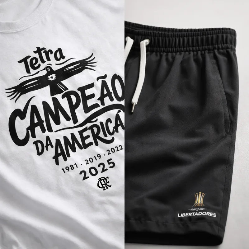 Kit Camiseta + Shorts - Flamengo Tetra