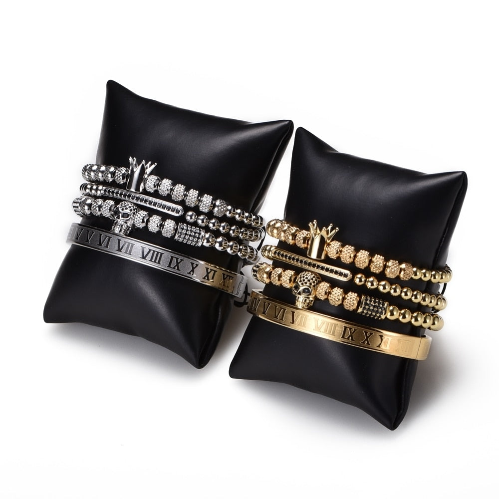 Kit Skud 4 Pulseiras Masculinas Premiuns Pulseira