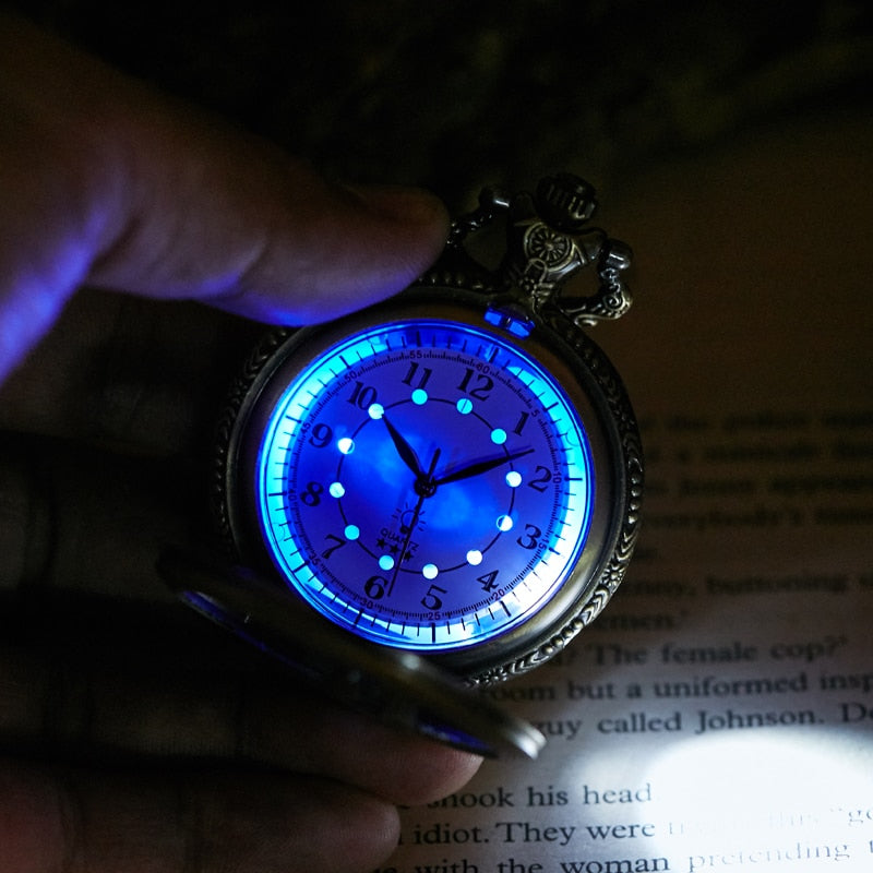 Relógio De Bolso Com Led Bolso