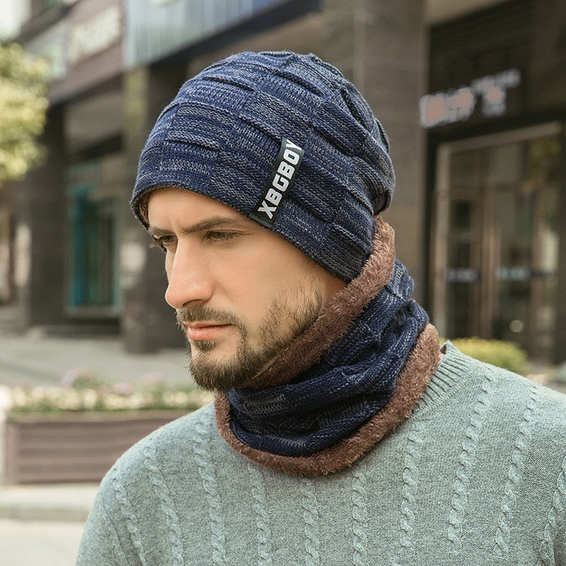 Kit Inverno Elegante Touca E Cachecol Azul | +