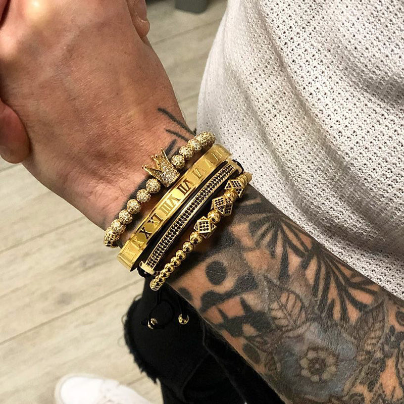 Pulseira King Roman - 4 em 1 - Voron Store