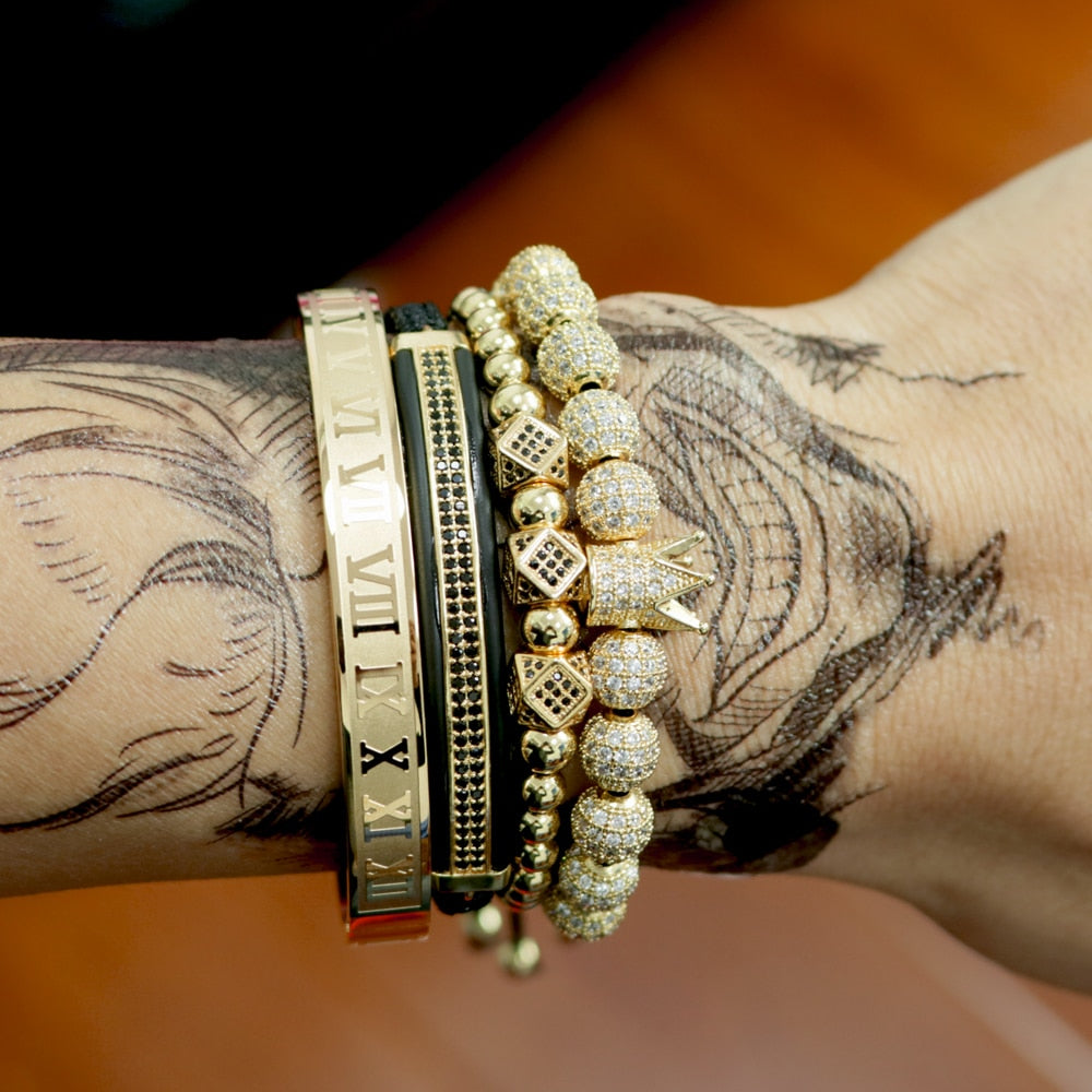 Pulseira King Roman - 4 em 1 - Voron Store