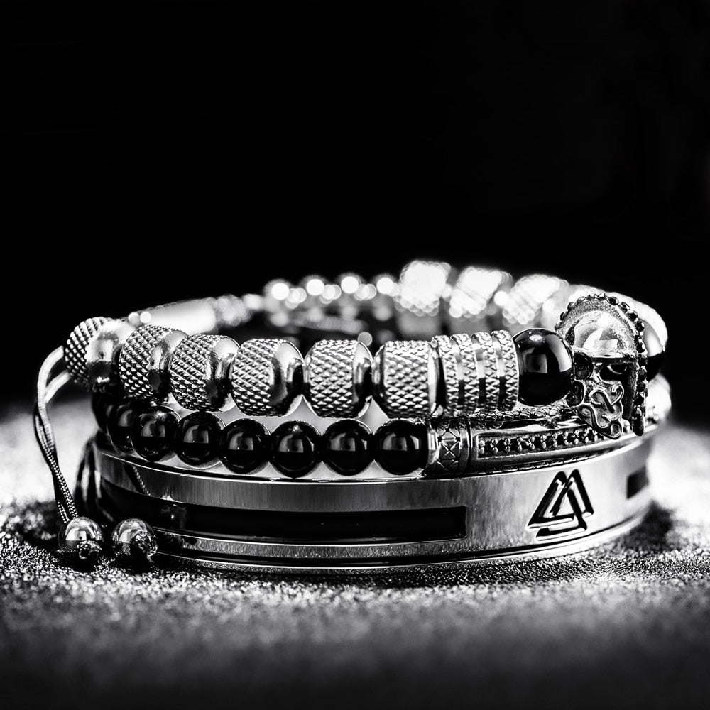 Kit Gladiador 3 Pulseiras Masculinas Premiuns |