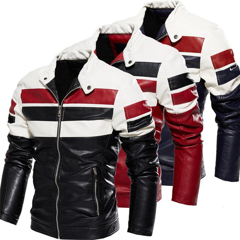 Jaqueta Masculina De Couro Motoracer Moto Racer