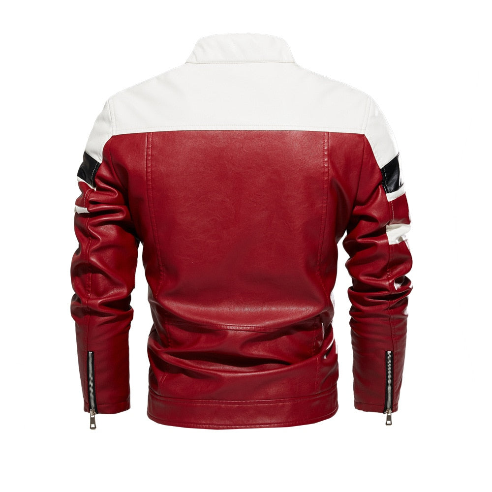 Jaqueta Masculina De Couro Motoracer Moto Racer