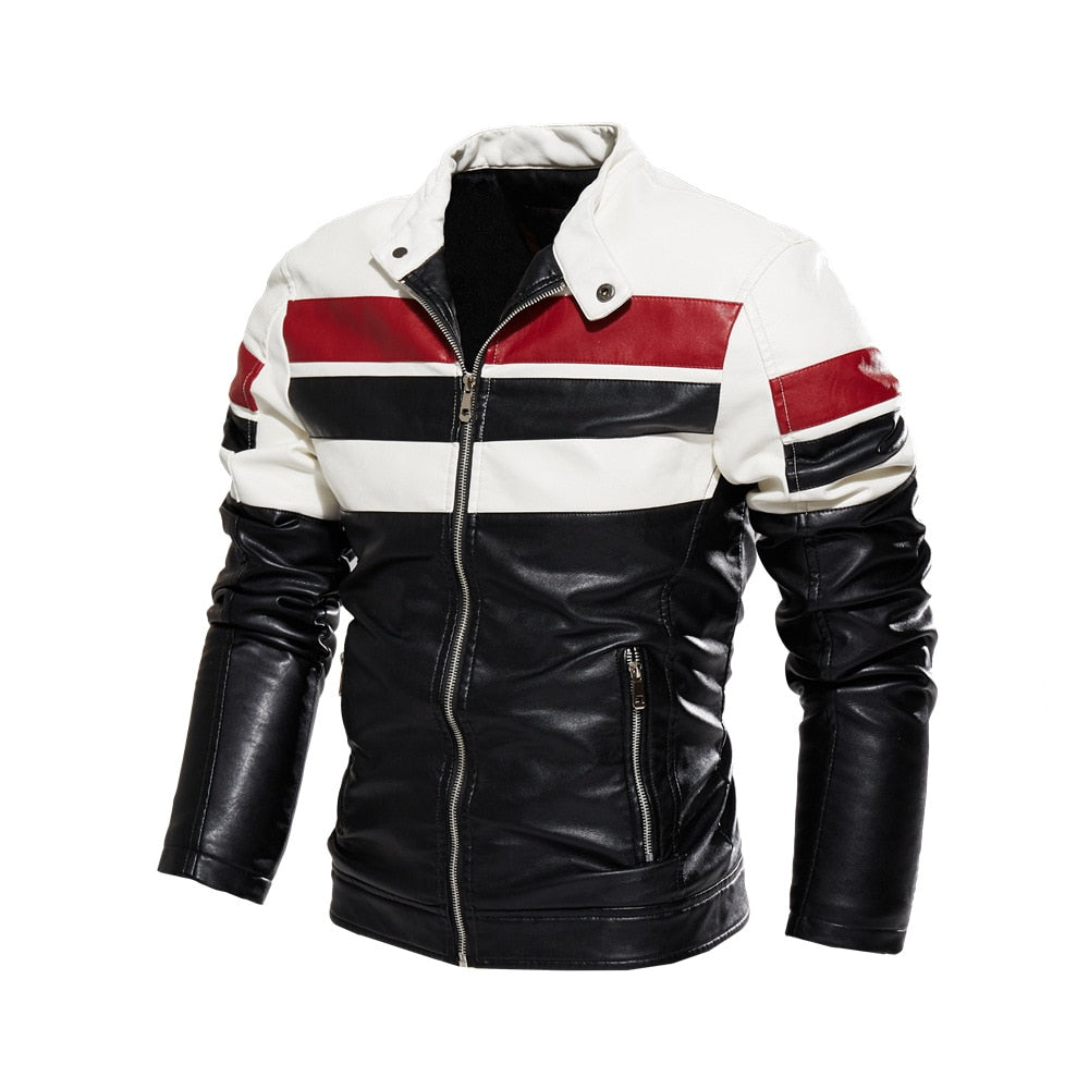 Jaqueta Masculina De Couro Motoracer Preta / P Moto Racer