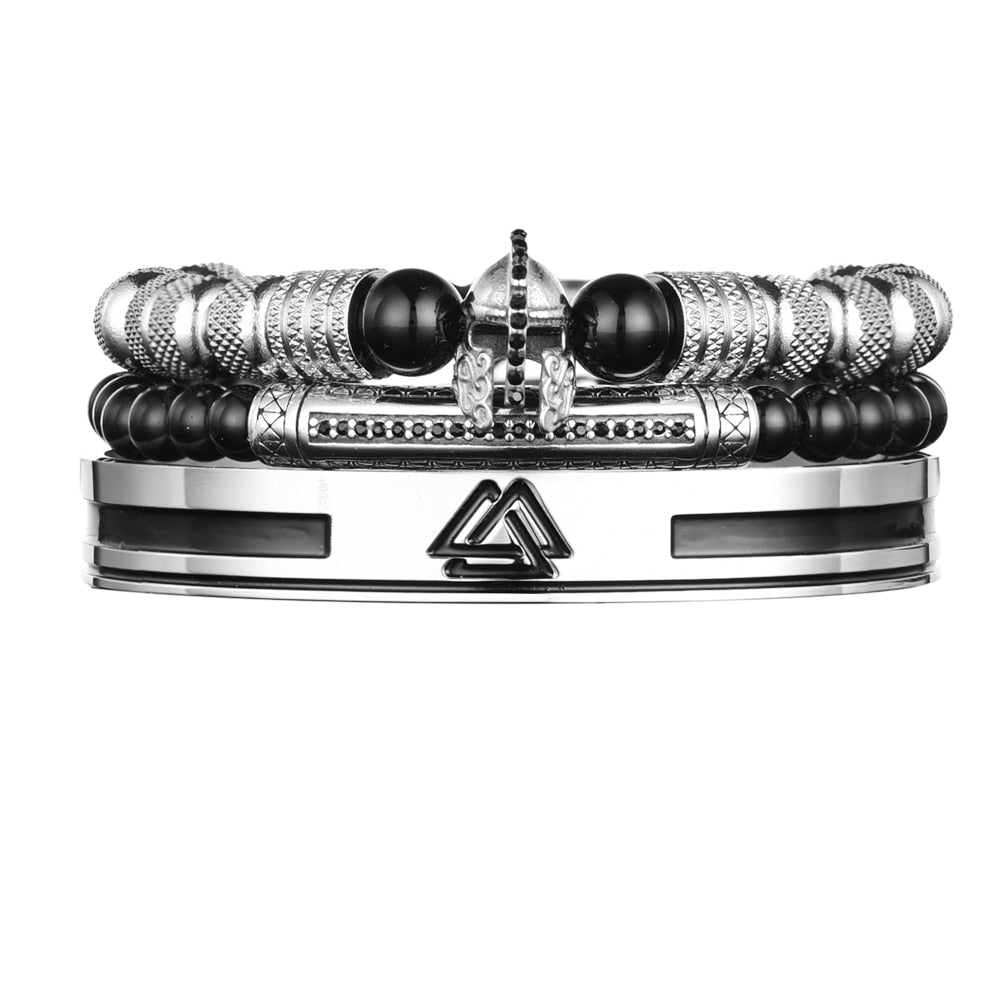 Kit Gladiador 3 Pulseiras Masculinas Premiuns |