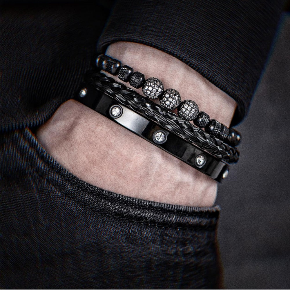 Kit Crystal 3 Pulseiras Premiuns Pulseira