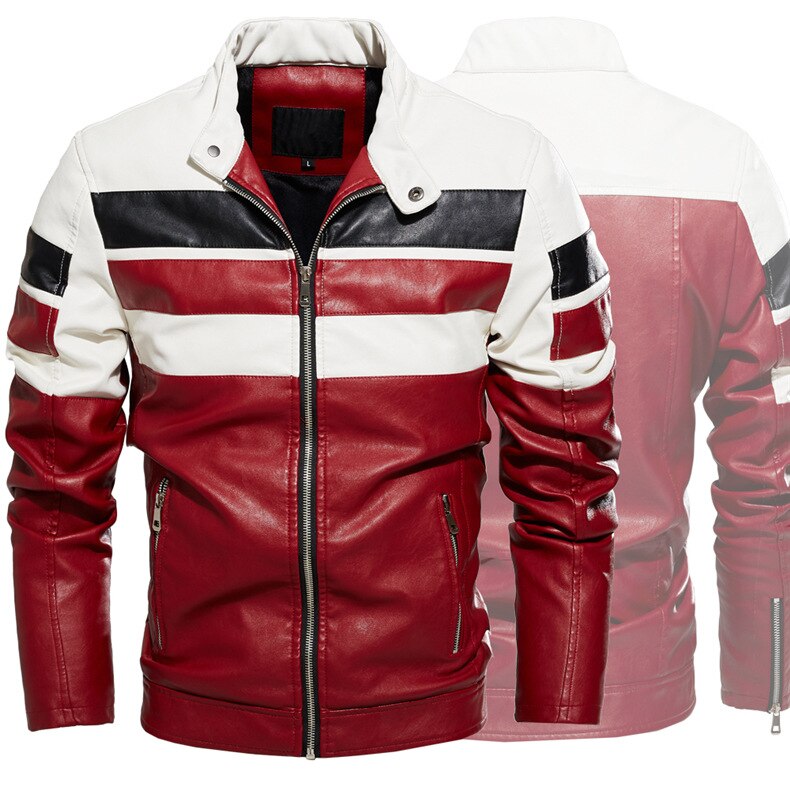Jaqueta Masculina De Couro Motoracer Moto Racer