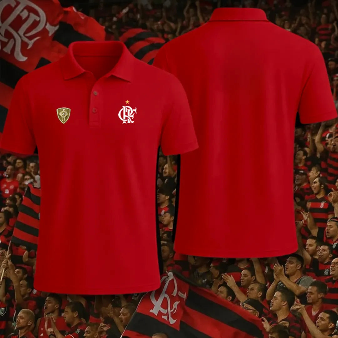 Camisa Polo Flamengo Tetra 2025 - Edição Limitada - Sem Estampa nas Costas