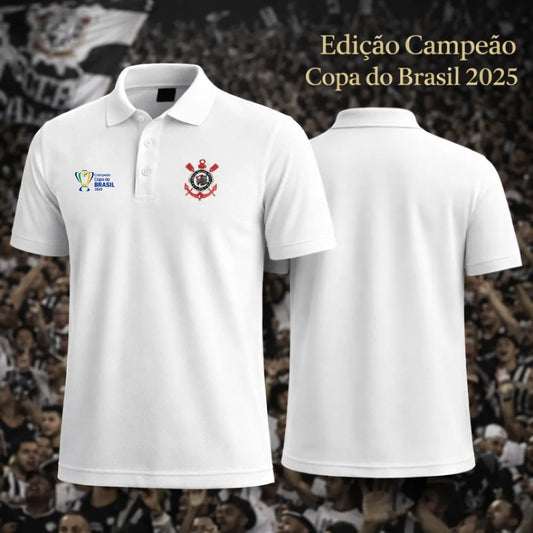 Camisa Polo Corinthians - Campeão Copa do Brasil 2025