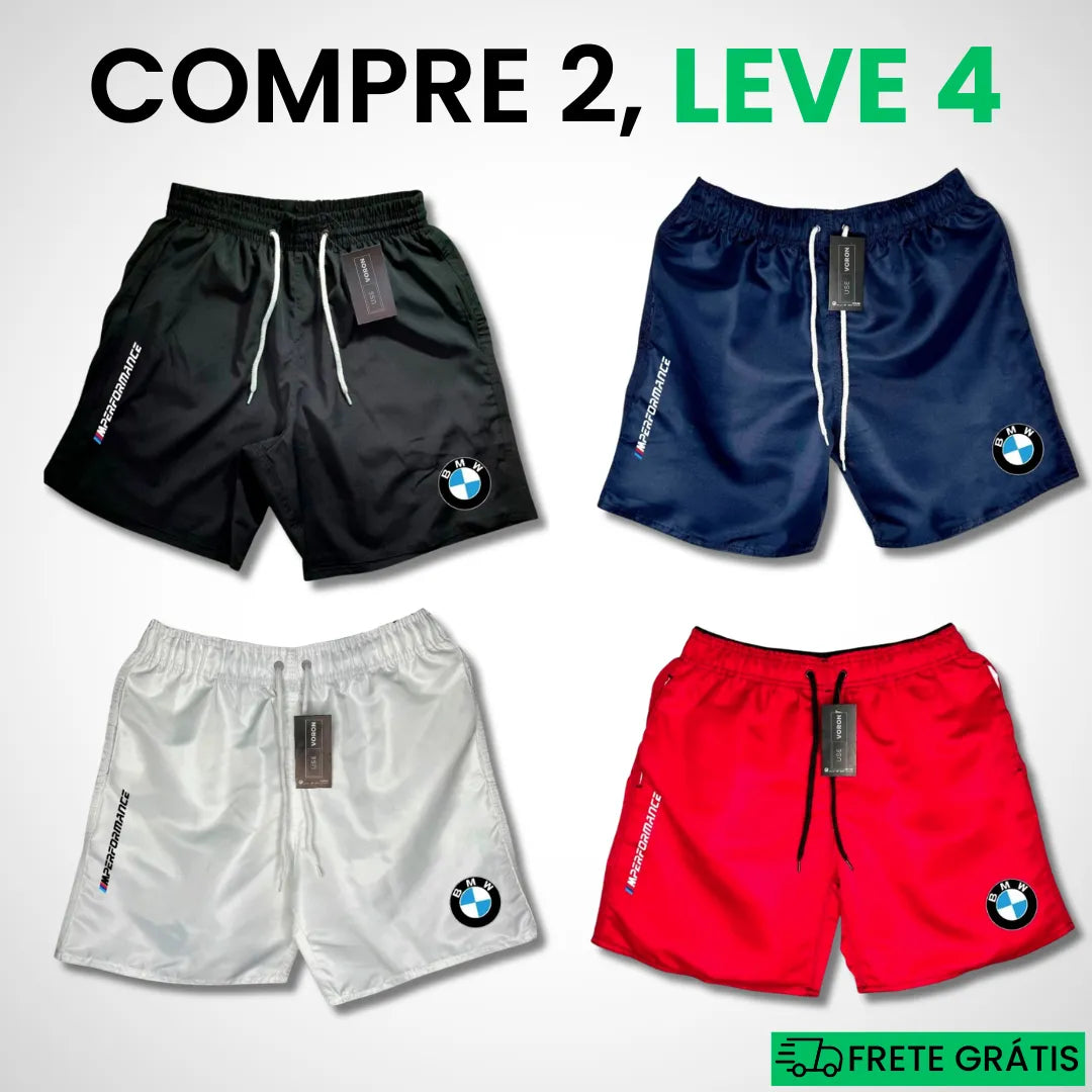 Kit 4 Shorts BMW Premium Fit (COMPRE 2 LEVE 4)