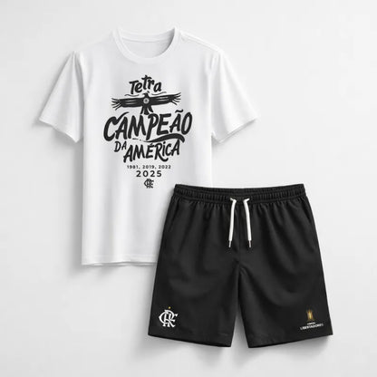 Kit Camiseta + Shorts - Flamengo Tetra