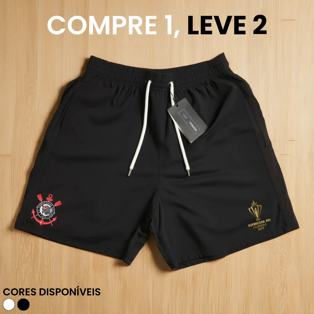 Kit 2 Shorts Corinthians Supercopa Rei (COMPRE 1 LEVE 2)