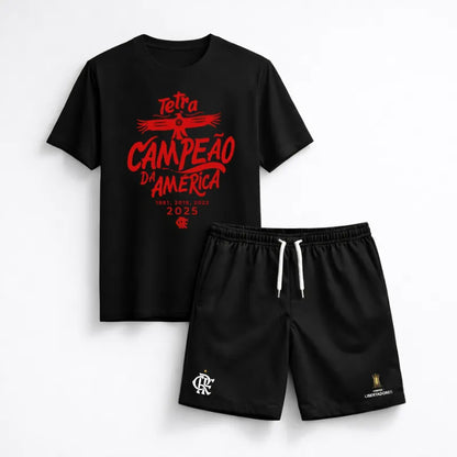 Kit Camiseta + Shorts - Flamengo Tetra