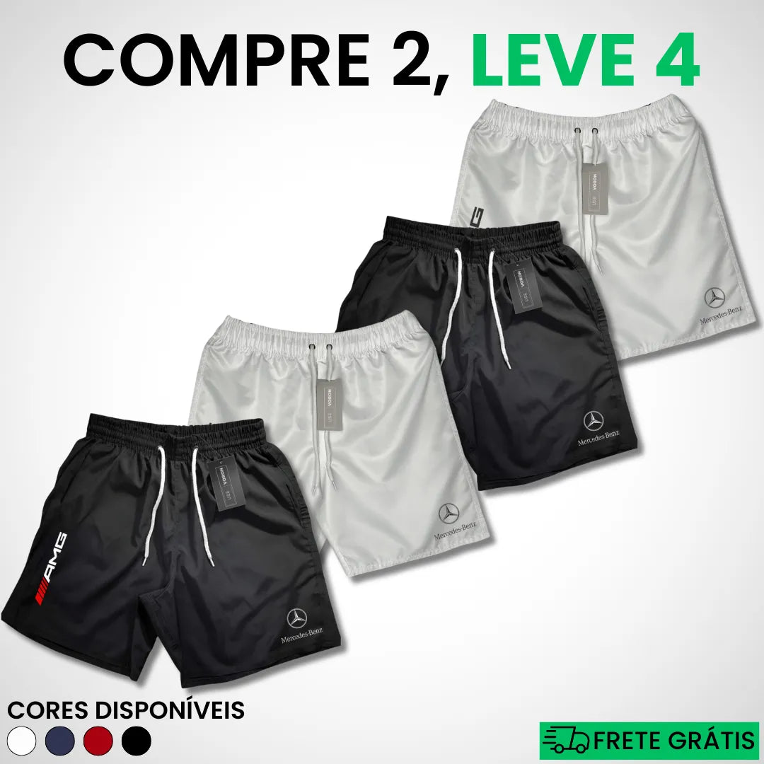 Kit 4 Shorts Mercedes Premium Fit (COMPRE 2 LEVE 4)