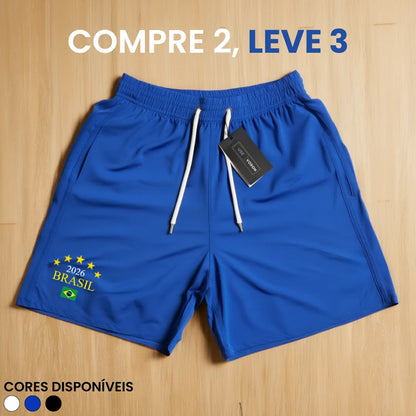 Kit 3 Shorts Brasil 2026 (COMPRE 2 LEVE 3)