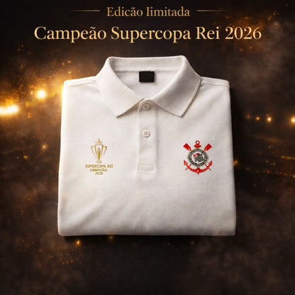 Camisa Polo Corinthians - Campeão SuperCopa Rei 2026
