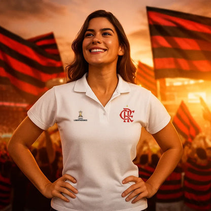 Camisa Polo Feminina - Flamengo Libertadores