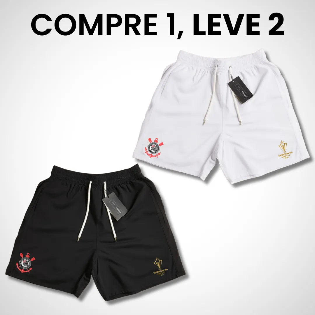 Kit 2 Shorts Corinthians Supercopa Rei (COMPRE 1 LEVE 2)