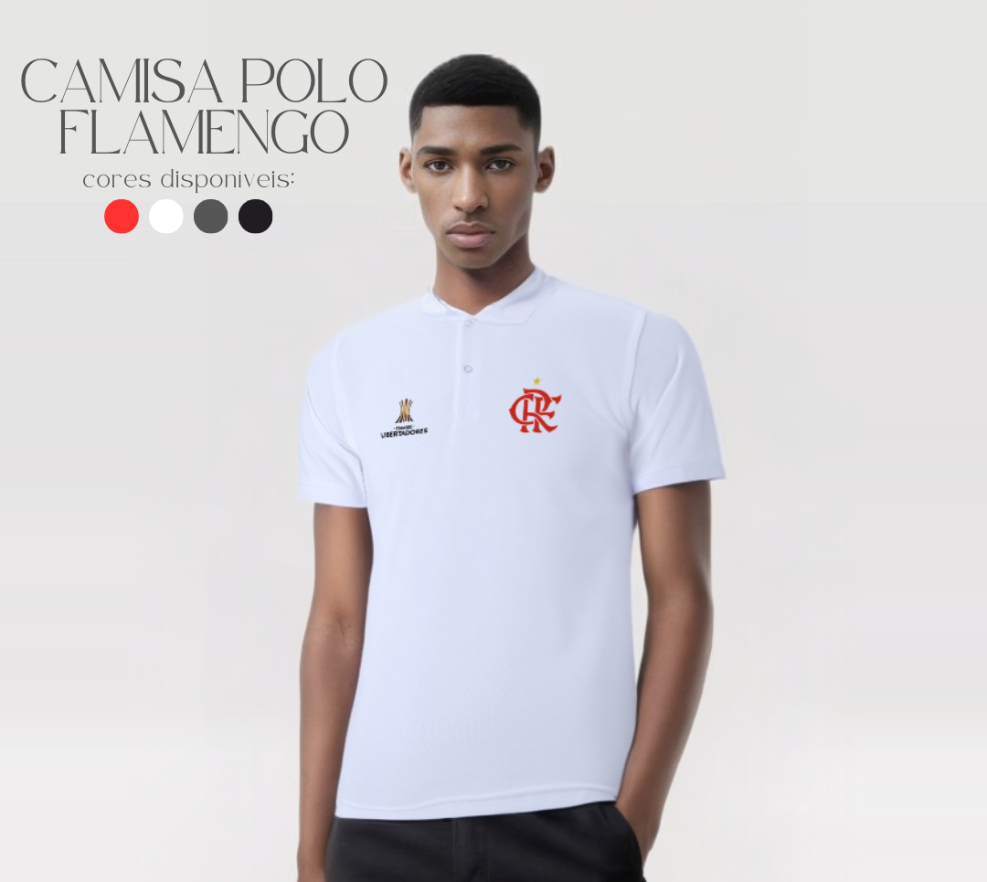 Camisa Polo Flamengo Libertadores