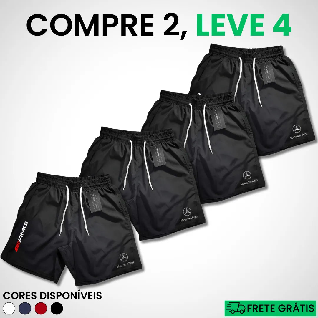 Kit 4 Shorts Mercedes Premium Fit (COMPRE 2 LEVE 4)