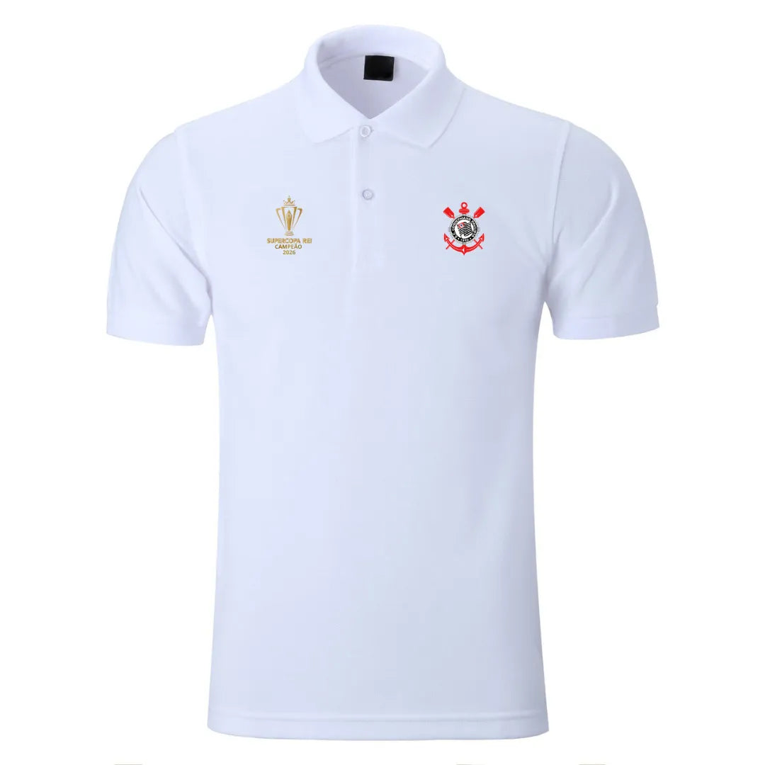 Camisa Polo Corinthians - Campeão SuperCopa Rei 2026
