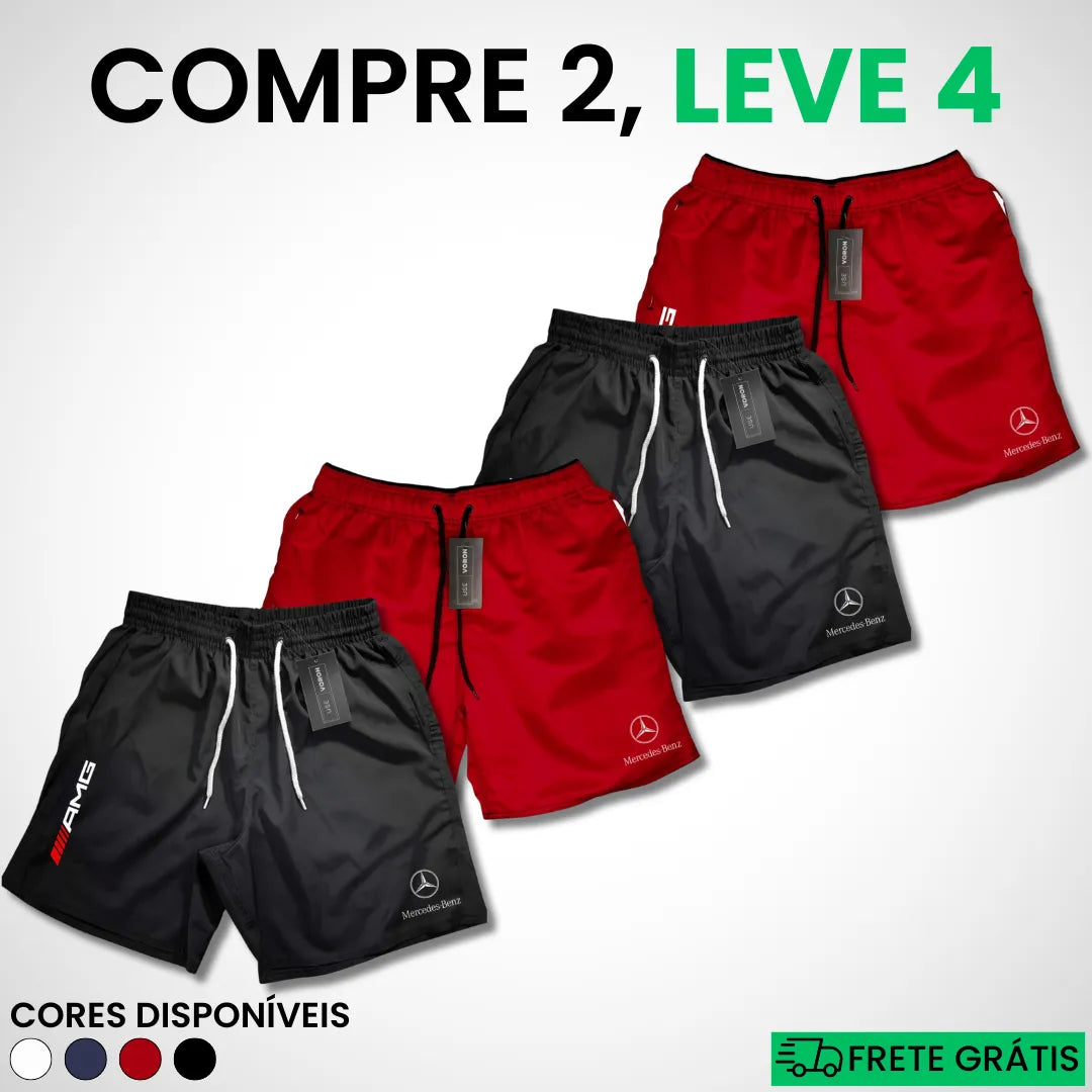 Kit 4 Shorts Mercedes Premium Fit (COMPRE 2 LEVE 4)