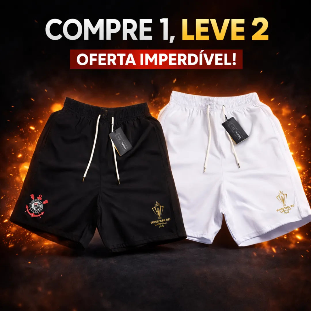Kit 2 Shorts Corinthians Supercopa Rei (COMPRE 1 LEVE 2)