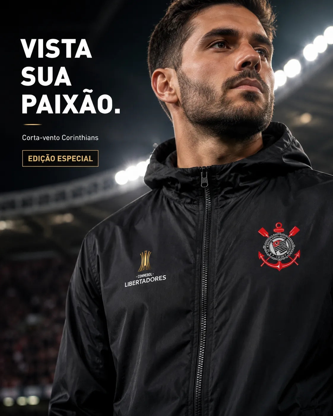 Jaqueta Corta Vento Corinthians Libertadores - Edição Limitada