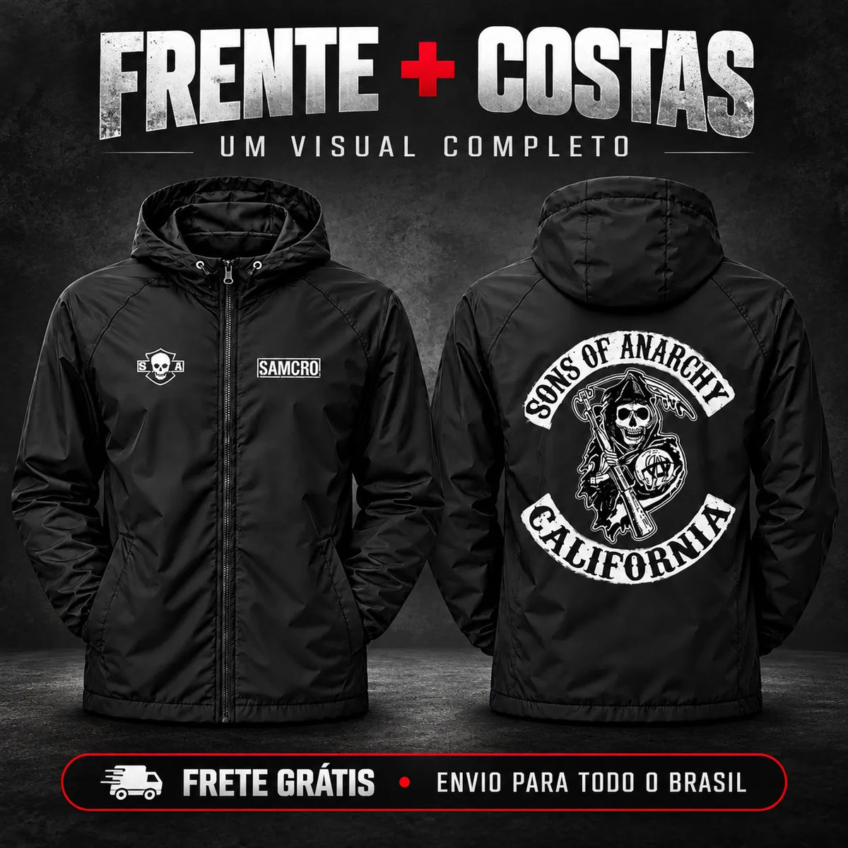 Jaqueta Corta Vento Sons of Anarchy - Edição Limitada