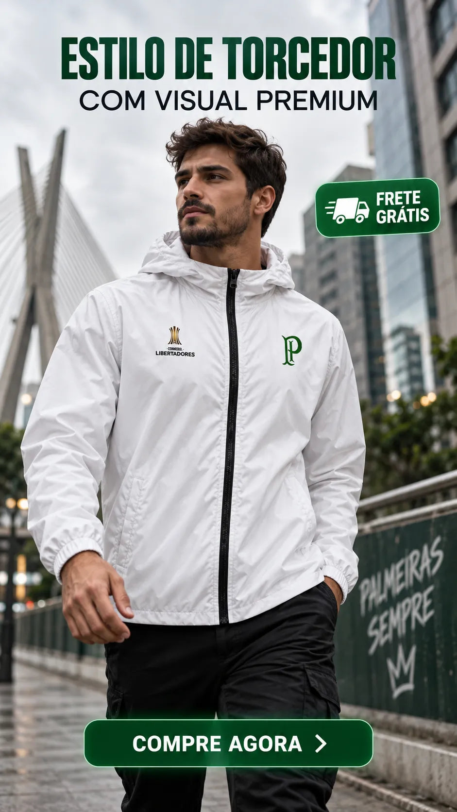 Jaqueta Corta Vento Palmeiras Retrô Libertadores - Edição Limitada