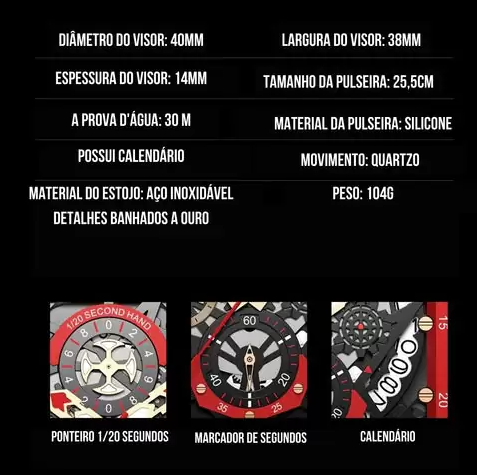 Relógio Mecânico Masculino Emperor Empreror