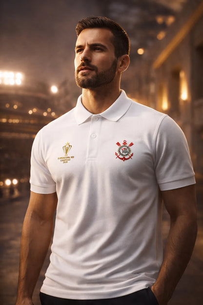 Camisa Polo Corinthians - Campeão SuperCopa Rei 2026