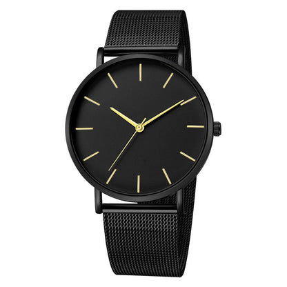 Relógio Minimalista Preto/Dourado Minimalist