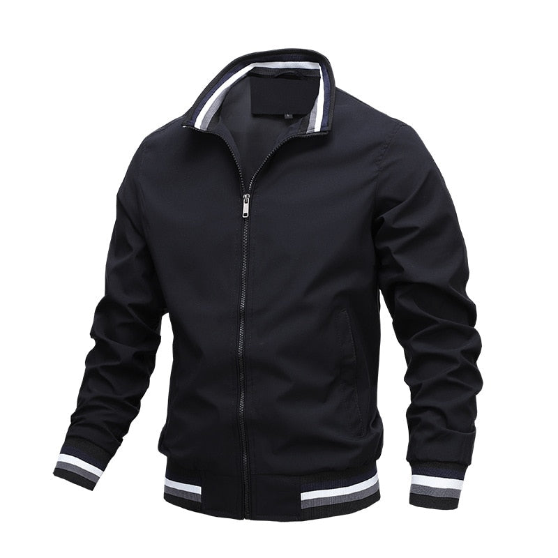 Jaqueta Masculina De Inverno Impermeável Elegance Preta / P 60-70Kg