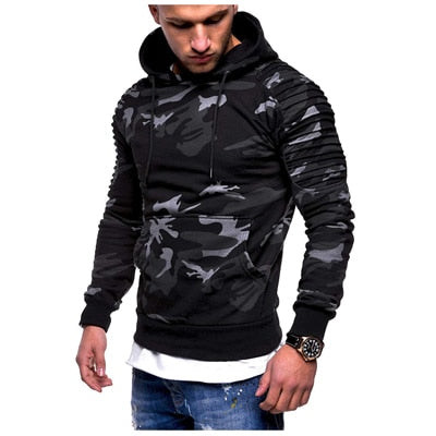 Blusa Moletom Casual Camuflada Hector Cinza Escuro / P