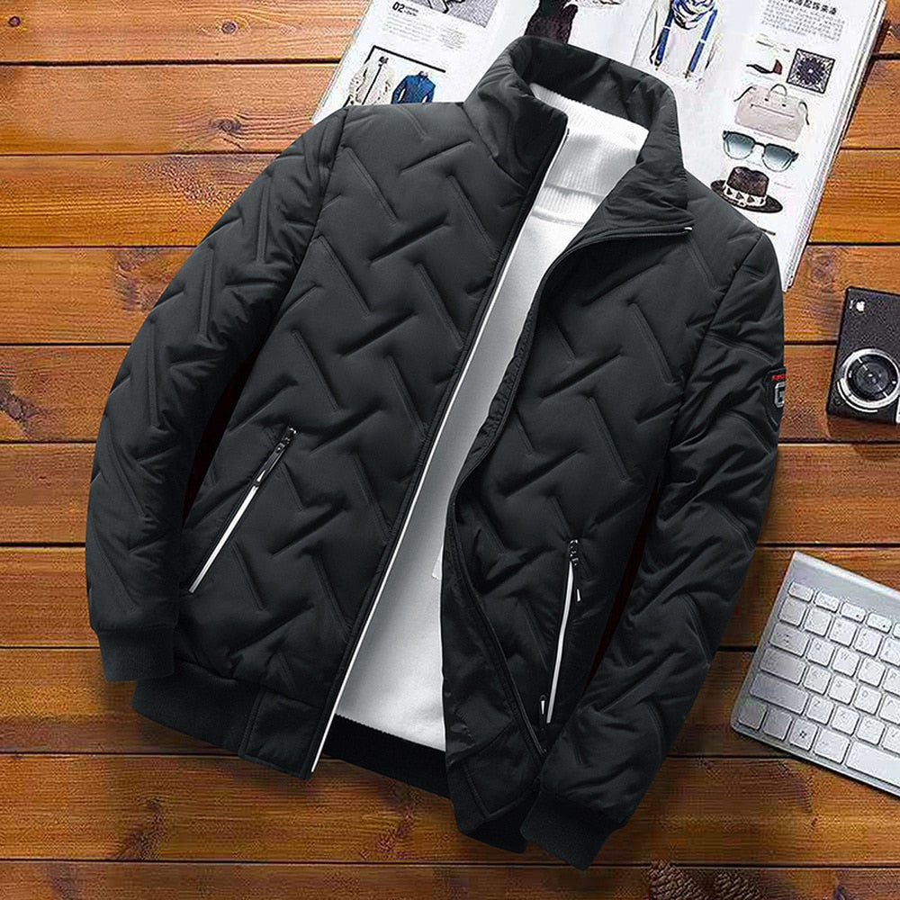 Jaqueta Masculina Impermeável Parkas Preta / P