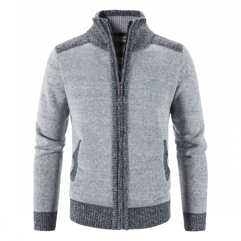 Jaqueta Masculina Cardigan Cinza Claro / P 01