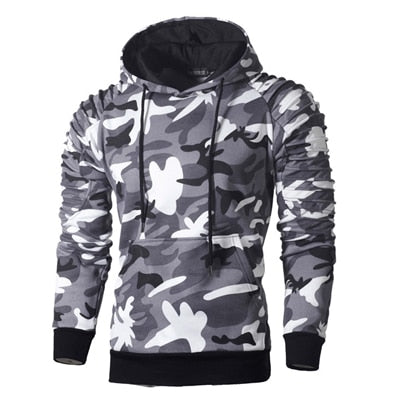 Blusa Moletom Casual Camuflada Hector Cinza Claro / P