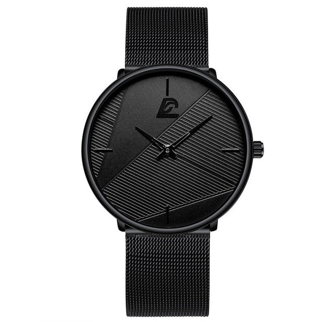 Relógio Masculino Minimalista Luxury Preto Relógio Luxury
