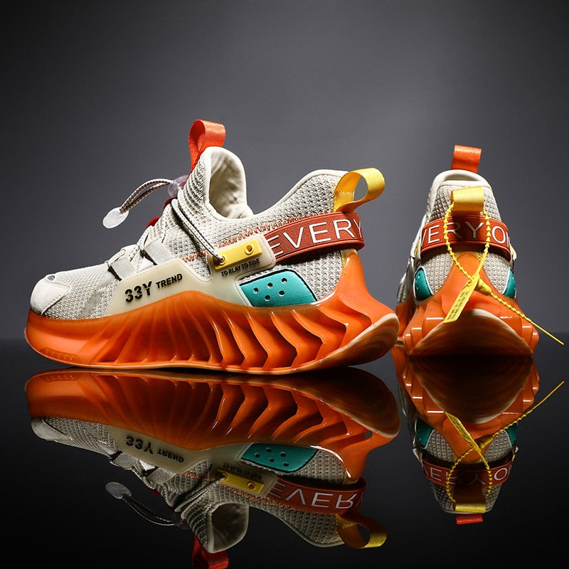 Tênis Esportivo Dynamic Bege / Laranja 39