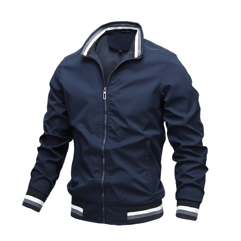Jaqueta Masculina De Inverno Impermeável Elegance Azul / P 60-70Kg