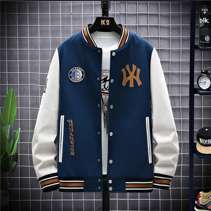 Jaqueta Baseball Clássica Azul / P Ny