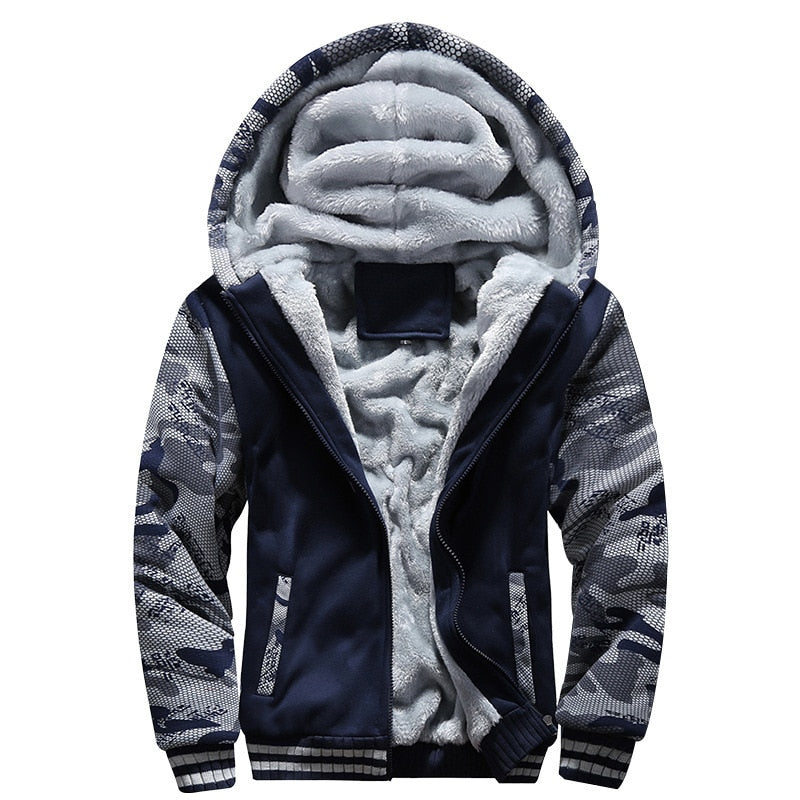 Jaqueta Masculina Casual Street Camuflada Azul / Gg