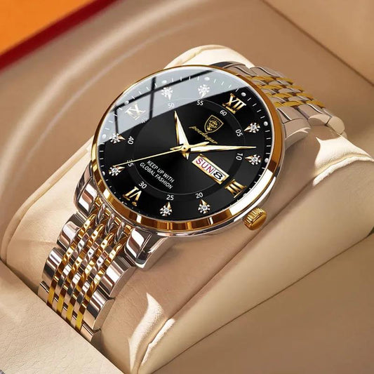 Relógio Masculino Imperador Dourado/Preto