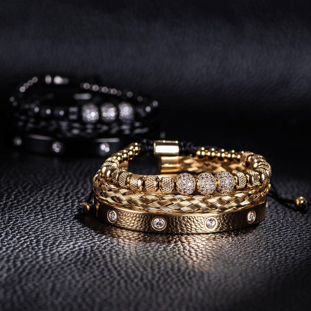 Kit Crystal 3 Pulseiras Premiuns Pulseira