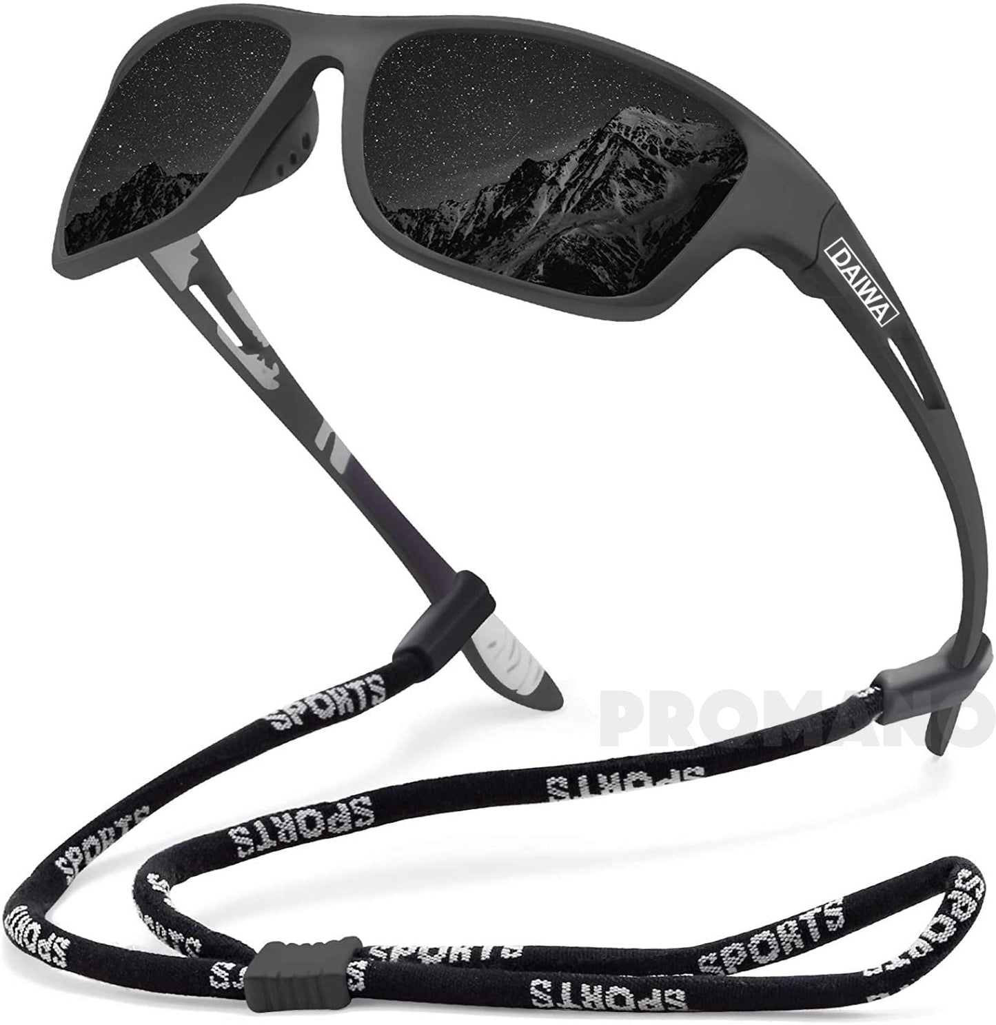 Óculos De Sol Polarizado Com Brinde Preto Daiwa 01