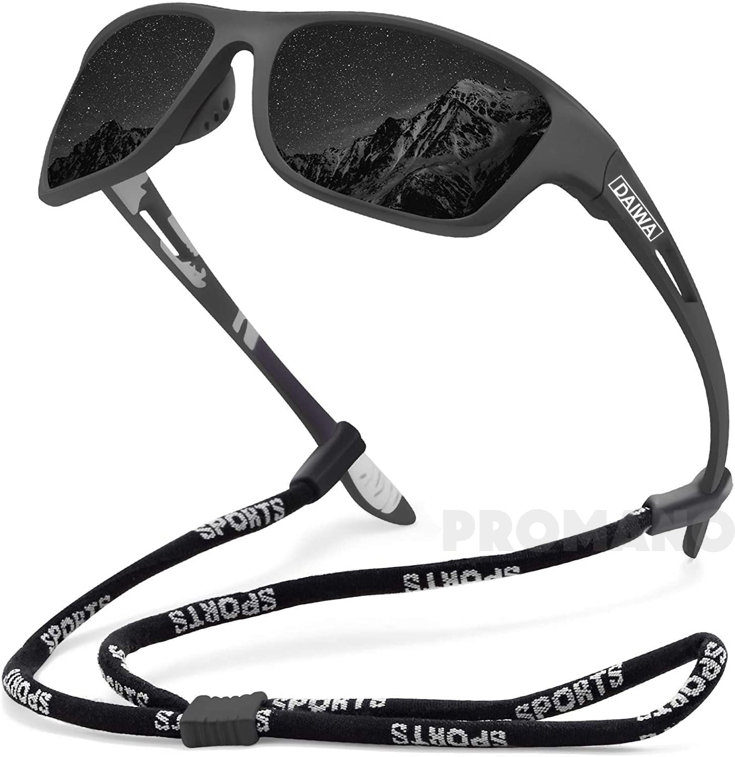 Óculos De Sol Polarizado Com Brinde Preto Daiwa 01